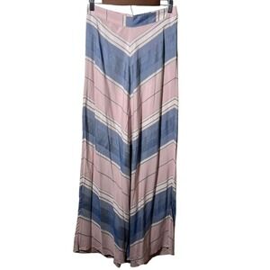 Splendid‎ Collection Pink Blue Chevron Midi Skirt Women's S Boho Coquette Flowy
